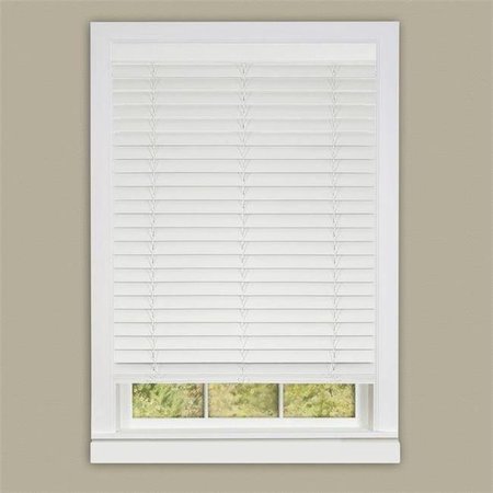 ACHIM IMPORTING Achim MFG235WH02 35 x 64 in. Cordless GII Madera Falsa 2 in. Faux Wood Plantation Blind - White MFG235WH02